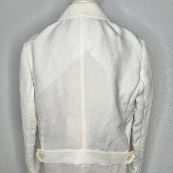 The Author White Linen Blend Le Single Relaxed Fit Blazer Jacket Sz S NWT - Picture 11 of 16